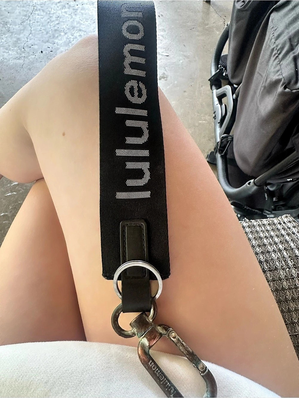 lululemon Never Lost Keychain Strap in Black